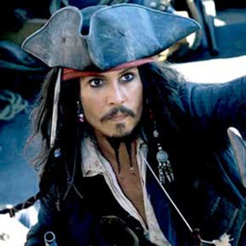 Johnny Depp dans Pirates des Caraïbes : Le coffre du mort