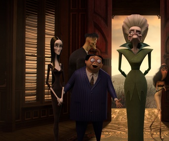 Une scène du film The Addams Family