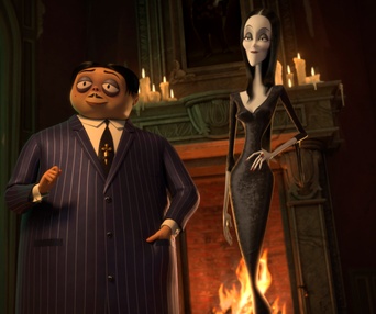 Une scène du film The Addams Family
