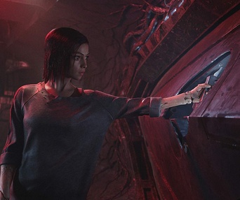 Une scène du film Alita: Battle Angel