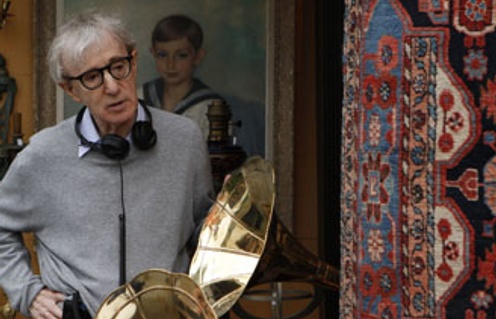 Woody Allen sur le plateau de Midnight in Paris