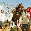 Johnny Depp et Gore Verbinski sur le plateau de Pirates of the Caribbean: Dead Man's Chest