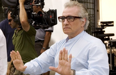 Martin Scorsese sur le plateau du film The Departed