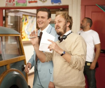 Sur le plateau du film The Muppets