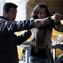 Justin Lin et Michelle Rodriguez dans Furious 6
