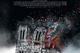 Affiche du film Notre-Dame brûle Affiche du film Notre-Dame brûle