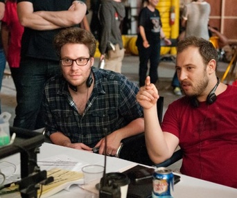 Sur le plateau du film This Is the End