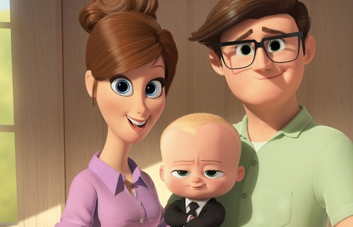Une scène du film du film Le bébé boss
