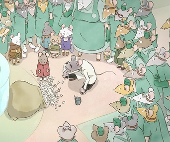 Une scène du film Ernest et Célestine