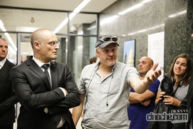 Sur le plateau du film Bon Cop Bad Cop 2