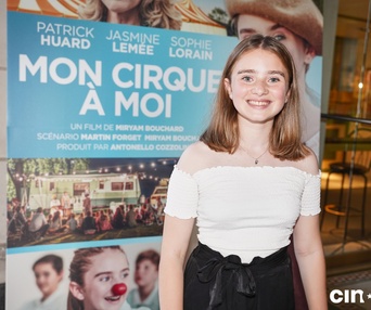Sur le tapis rouge du film Mon cirque à moi