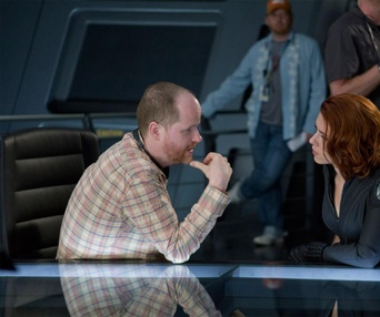 Sur le plateau du film The Avengers