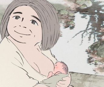 Une scène du film The Tale of Princess Kaguya