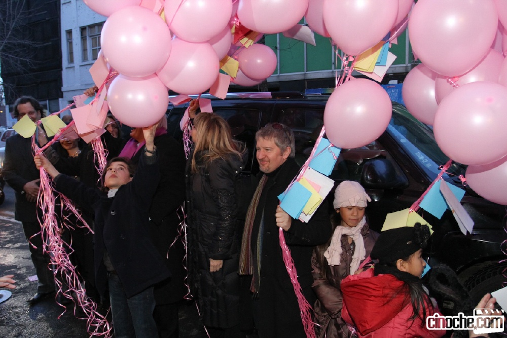Sur le tapis rouge de Oscar et la dame rose
