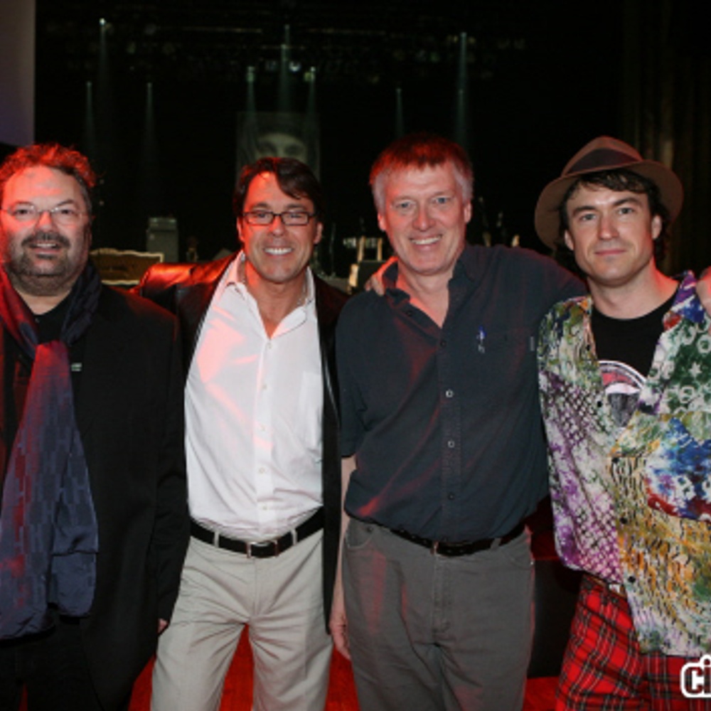 Vincent Leduc, Yves Dion, Luc Vandal, Sébastien Ricard sur le plateau de Dédé à travers les brumes