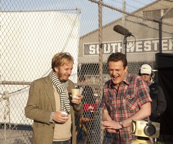 Sur le plateau du film The Muppets