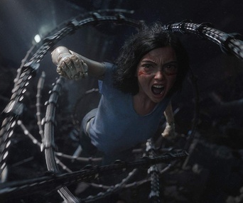 Une scène du film Alita: Battle Angel