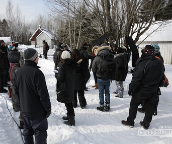 Sur le plateau du film Chasse-Galerie