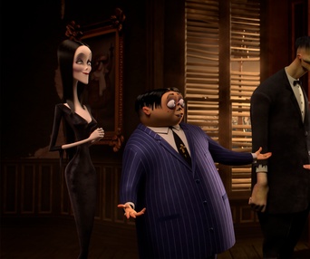 Une scène du film The Addams Family