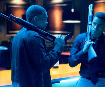 Une scène du film Takers