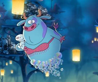 Une scène du film Toupie et Binou, le film