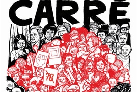 Affiche du film Carré rouge sur fond noir
