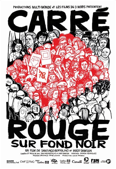 Affiche du film Carré rouge sur fond noir