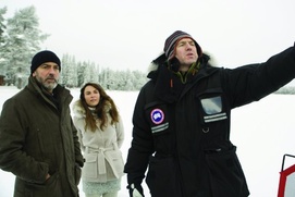 Sur le plateau du film The American Sur le plateau du film The American