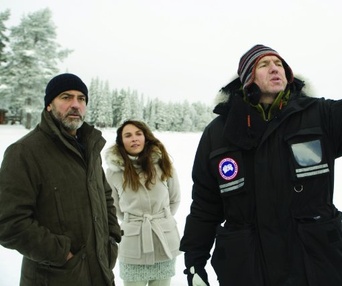 Sur le plateau du film The American