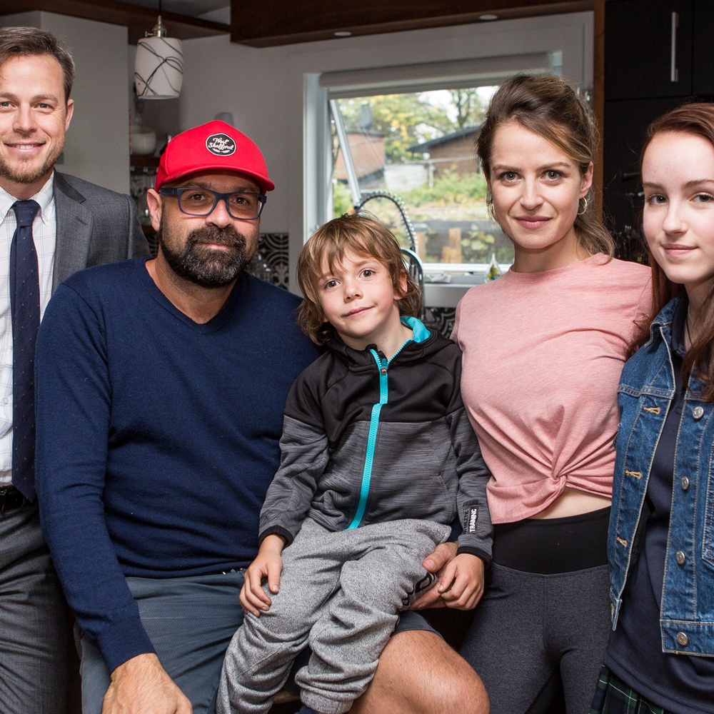 Sur le plateau du film Le guide de la famille parfaite
