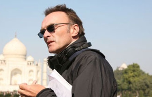 Danny Boyle sur la plateau du film Slumdog Millionaire