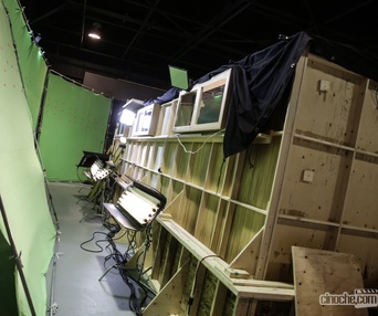 Sur le plateau du film Le problème d'infiltration