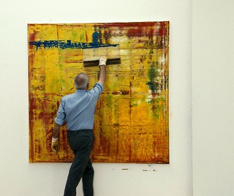 Une scène du film Gerhard Richter Painting