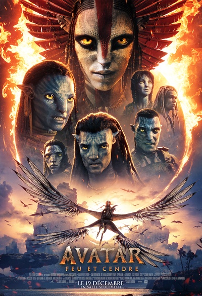 Affiche officielle en français de Avatar : Feu et cendre