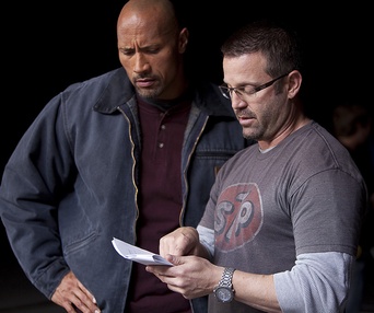 Sur le plateau du film Snitch