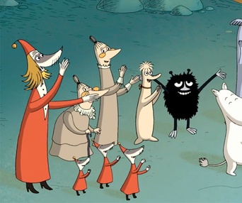 Une scène du film Les moomins sur la riviera