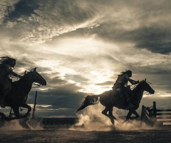 Une scène du film The Lone Ranger