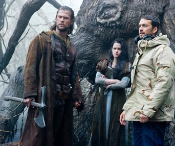 Sur le plateau du film Snow White and the Huntsman