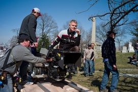 Sur le plateau du film Extremely Loud and Incredibly Close