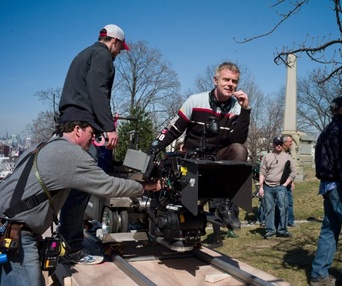 Sur le plateau du film Extremely Loud and Incredibly Close