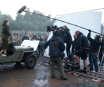 Sur le plateau du film Captain America: The First Avenger