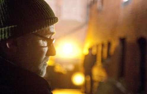 David Fincher sur le plateau du film The Social Network