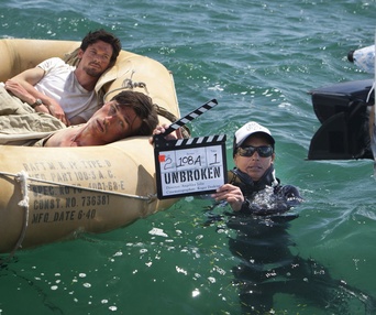 Sur le plateau du film Unbroken