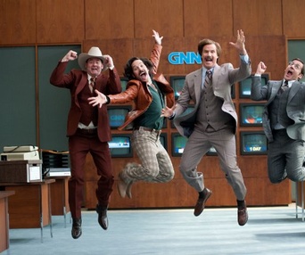 Une scène du film Anchorman 2: The Legend Continues