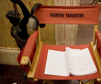 Sur le plateau du film Django Unchained
