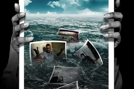 Affiche du film Dans un océan d'images Affiche du film Dans un océan d'images