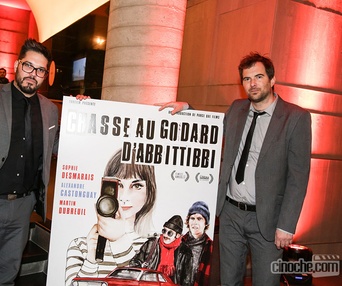 Sur le tapis rouge du film Chasse au Godard d'Abbittibbi