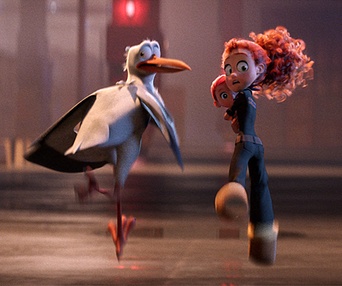 Une scène du film Storks