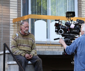 Sur le plateau du film Rose by Name