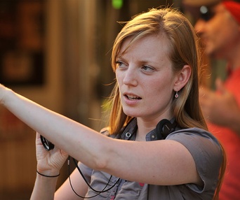 Sur le plateau du film Take this Waltz